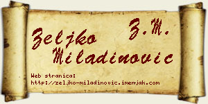 Željko Miladinović vizit kartica